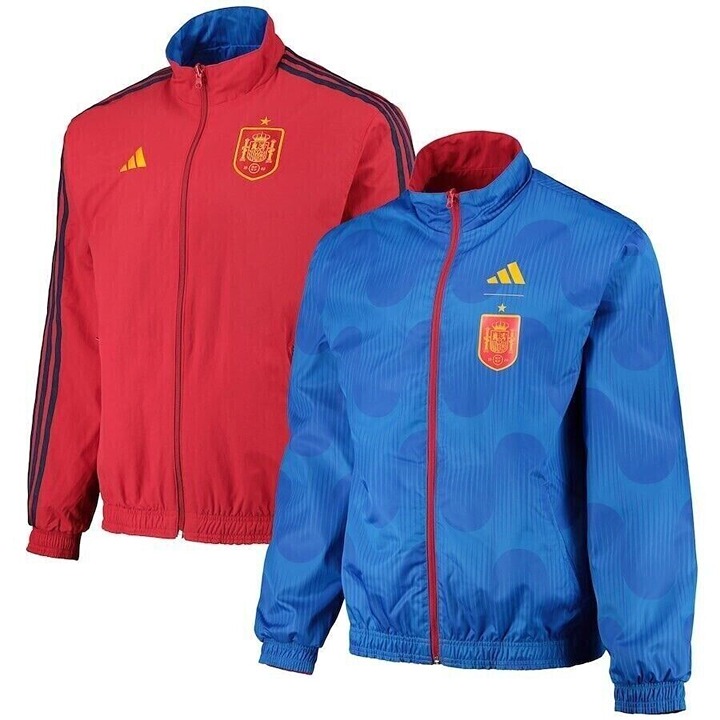 Adidas Spain National Soccer Team Anthem Jacket Reversible HE8920 Men Size M NEW