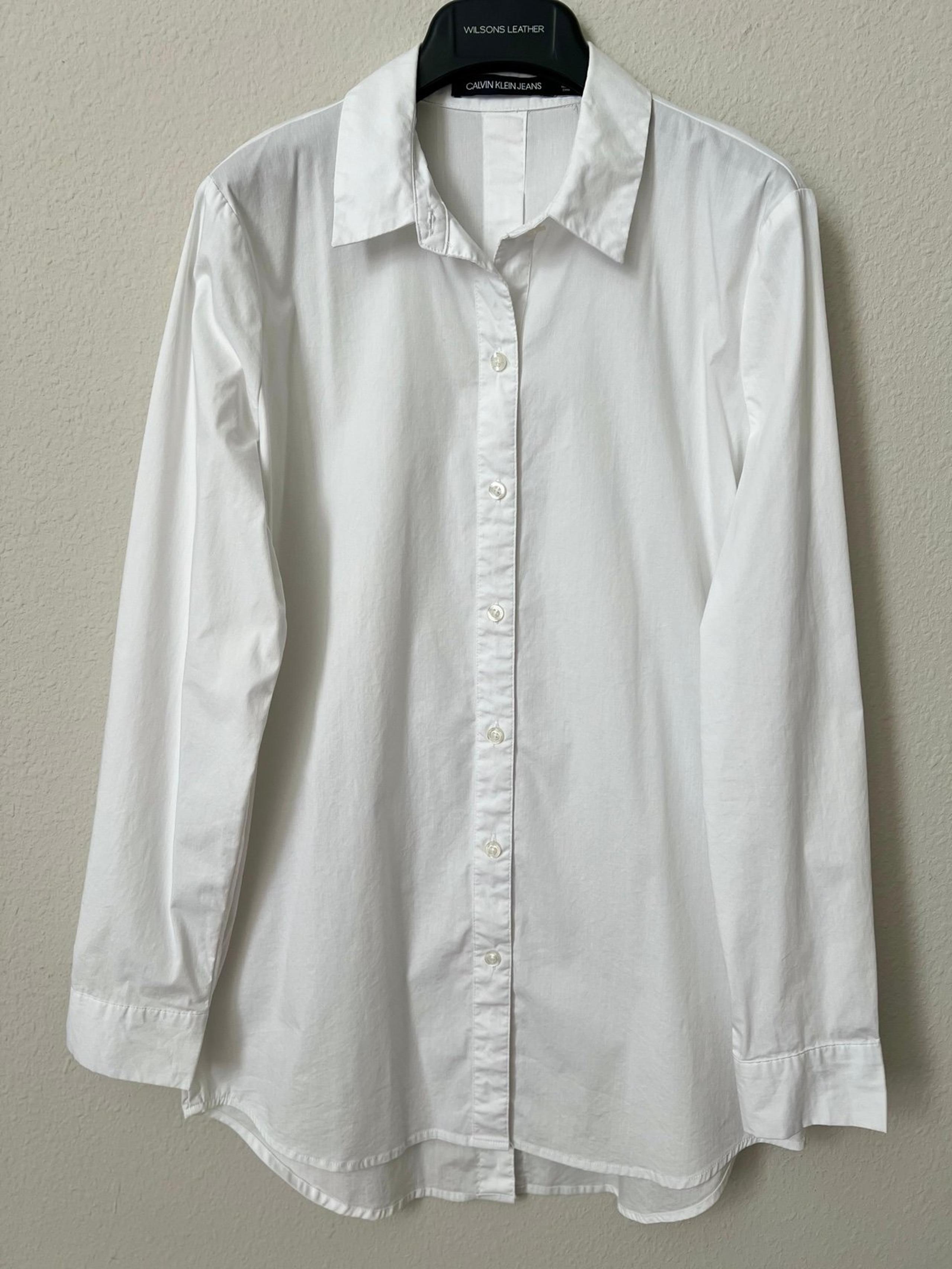Calvin Klein Jeans Split Back Button Down Shirt Small