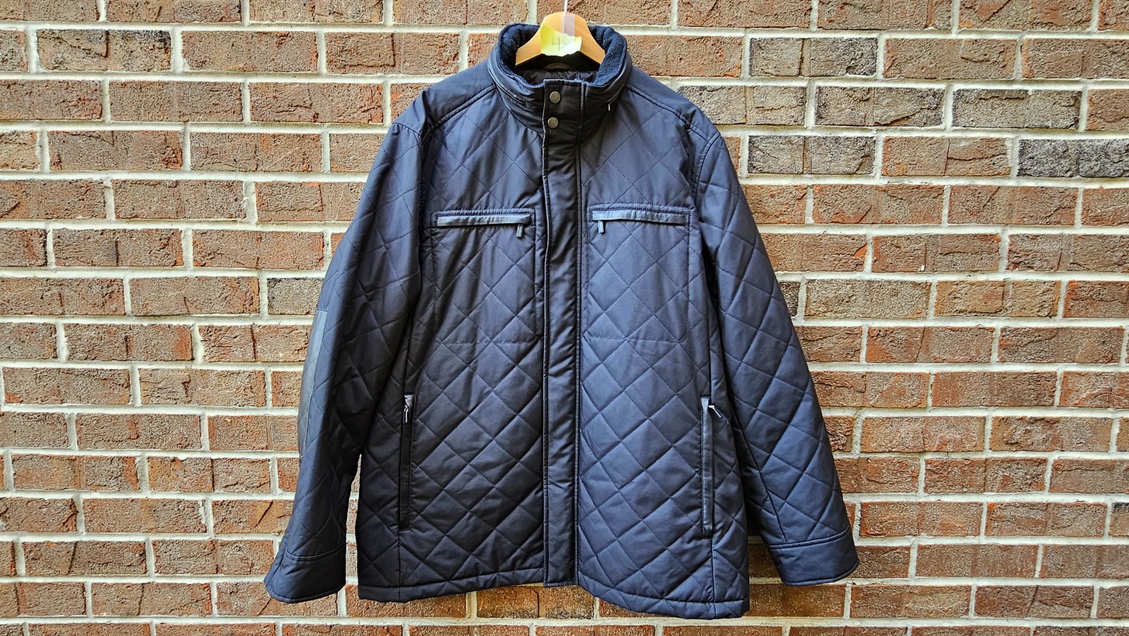 Cole Haan Quilted Jacket | Men's Large, Black, Removable Lining