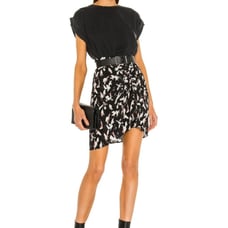 IRO Ciara Skirt in Black & Ecru