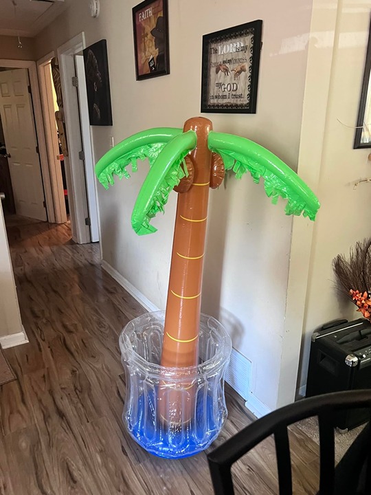 Zcaukya Inflatable Palm Tree Cooler, 60 Blow Up Palm Tree Cooler for Tropical P