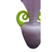 Marthas Vinyard Glassworks Lavender Neon Green Curled Handles & Blue Rim