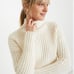 MARINE LAYER white Brandie wool Funnel Neck Sweater