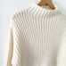 MARINE LAYER white Brandie wool Funnel Neck Sweater