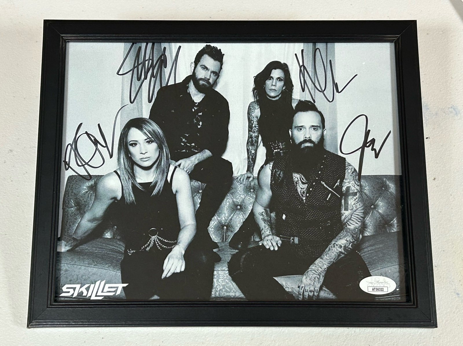 Skillet autographed signed framed promo photo with jsa coa AT56322