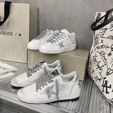 Size 5.5 -Authentic Super-Star White and Gold Leather Golden Goose Sneakers