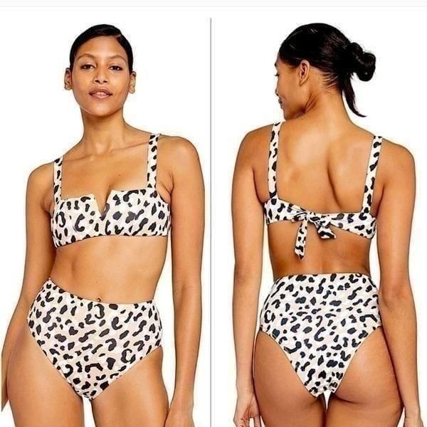 Vitamin A Barcelona Sculpting High Waisted Swim Bottom Leopard Size XS (4)