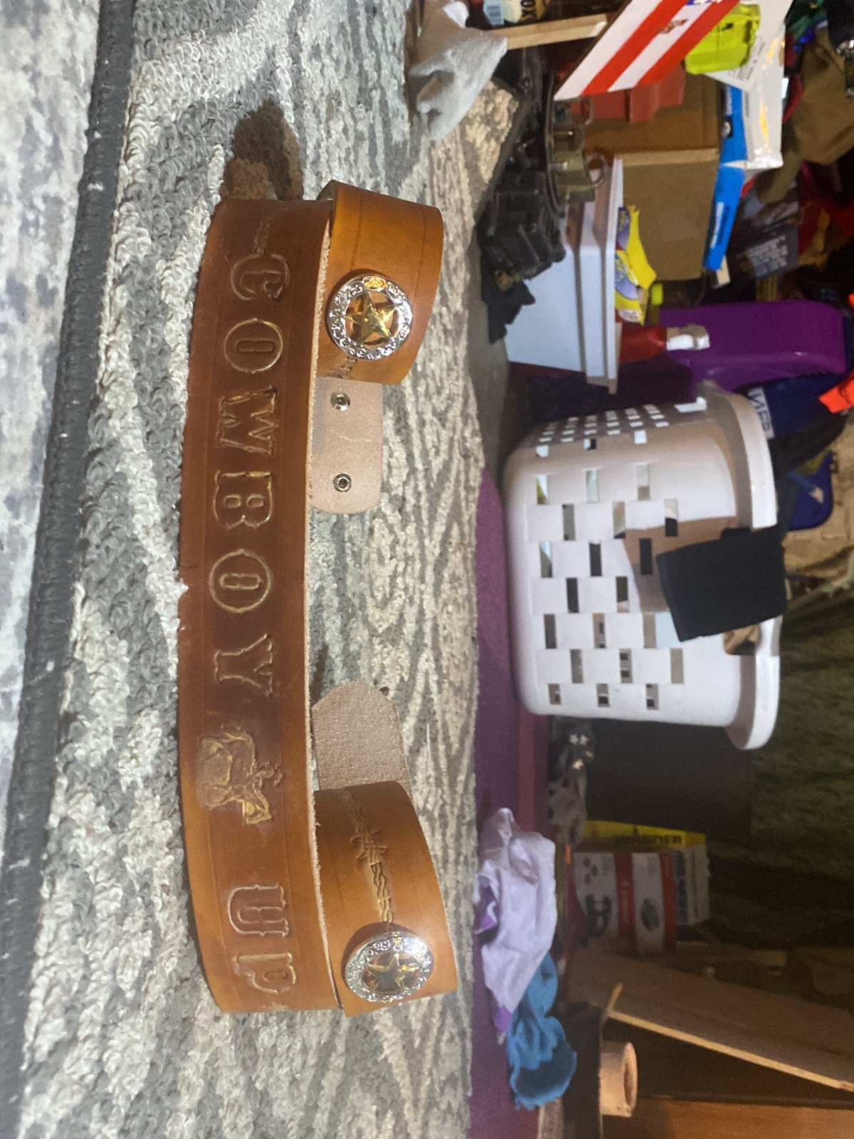 Custom leather belt