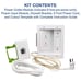 Legrand -HT2202-WH-V1 In-Wall Flat Screen Power and Cable Concealment Kit -White