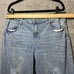 Forever 21 Jeans Women 33 Baggy 90s Style Wide Leg Distressed Ripped Blue Denim