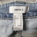 Forever 21 Jeans Women 33 Baggy 90s Style Wide Leg Distressed Ripped Blue Denim