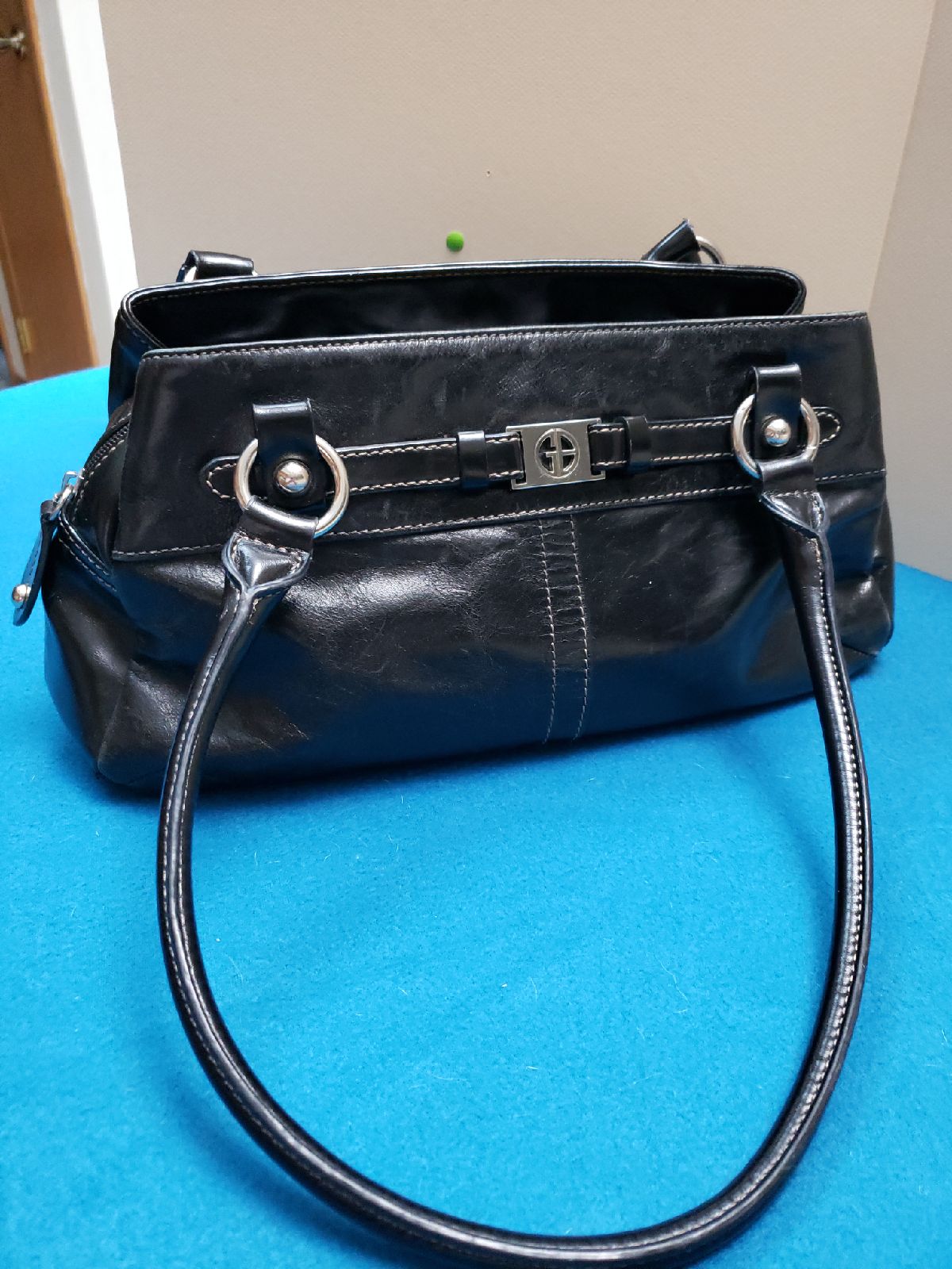Satchel Giani Bernini Black Purse Medium