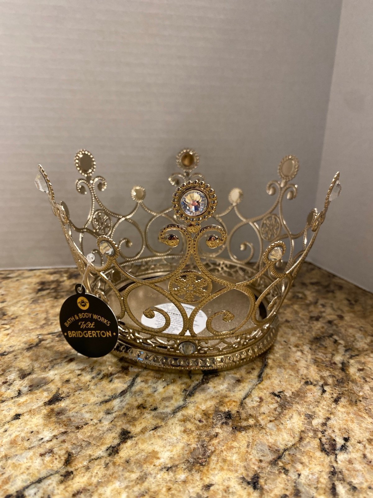 Bath & Body Works Bridgerton Collection “Dainty Crown” 3 Wick Candle Holder