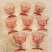 Set 8 FOSTORIA JAMESTOWN PINK CHAMPAGNE/TALL SHERBET GOBLETS Mint Condition