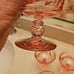 Set 8 FOSTORIA JAMESTOWN PINK CHAMPAGNE/TALL SHERBET GOBLETS Mint Condition