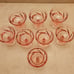 Set 8 FOSTORIA JAMESTOWN PINK CHAMPAGNE/TALL SHERBET GOBLETS Mint Condition