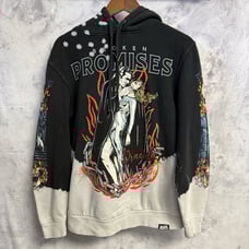 Broken Promises Dracula Hoodie Sweatshirt Mens Small Graphic Print Streetwear