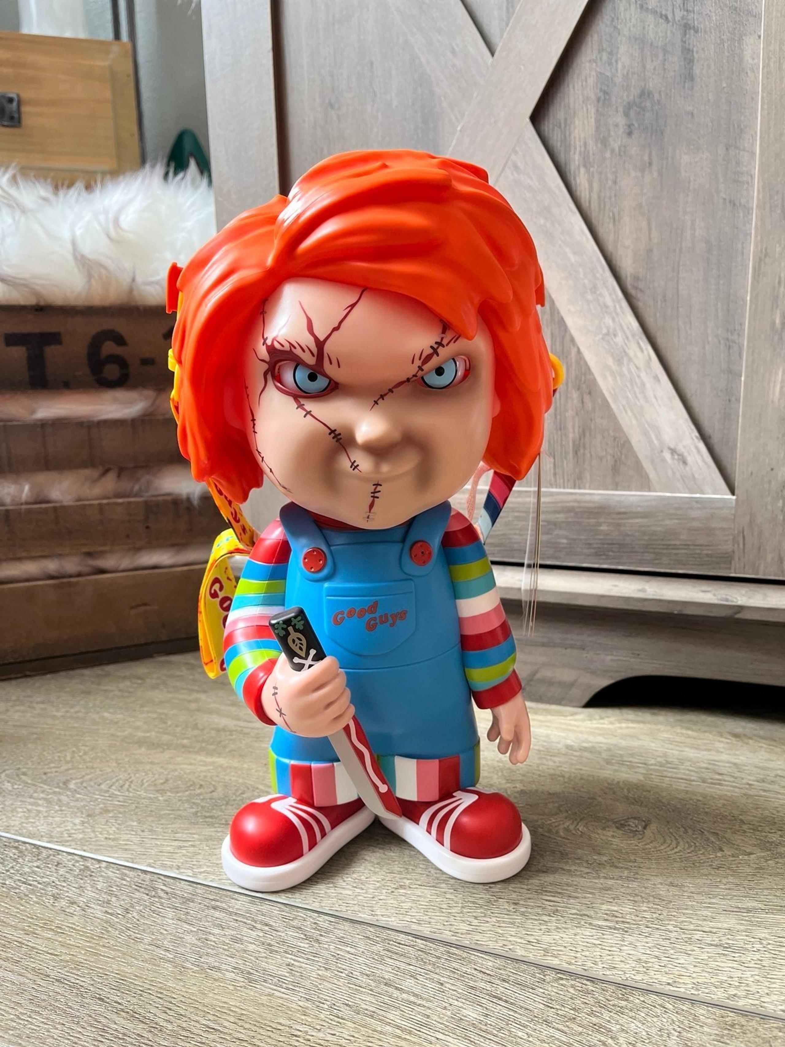 NEW Halloween Horror Nights 2024 Stitched Face Chucky Light Up Animated Popcorn