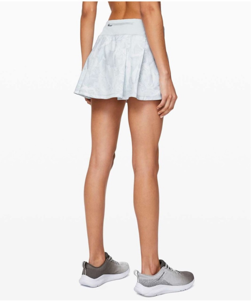 Lululemon Pace Rival Skirt Jasmine White Athletic Skort Size 6 -B1