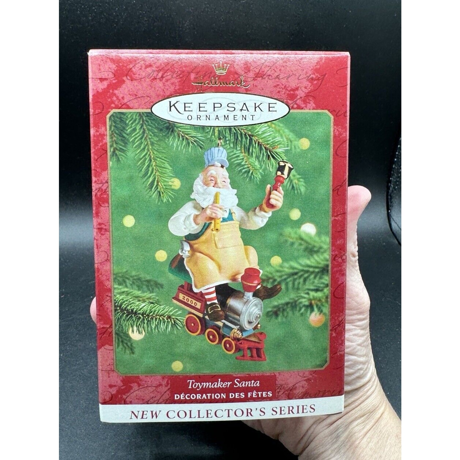 Brand New Hallmark Ornament Toymaker Santa Riding Train 2000 First in Series 12D