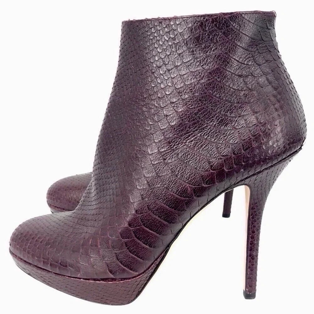 CHRISTIAN DIOR PYTHON PRINT PLATFORM HEELS ANKLE BOOTS WMNS 9.5 RETAIL 1,995