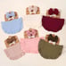 18pc Muslin Cotton Bib & Bow Headband Bundle | 6 Bibs | New