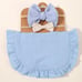 18pc Muslin Cotton Bib & Bow Headband Bundle | 6 Bibs | New