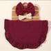 18pc Muslin Cotton Bib & Bow Headband Bundle | 6 Bibs | New