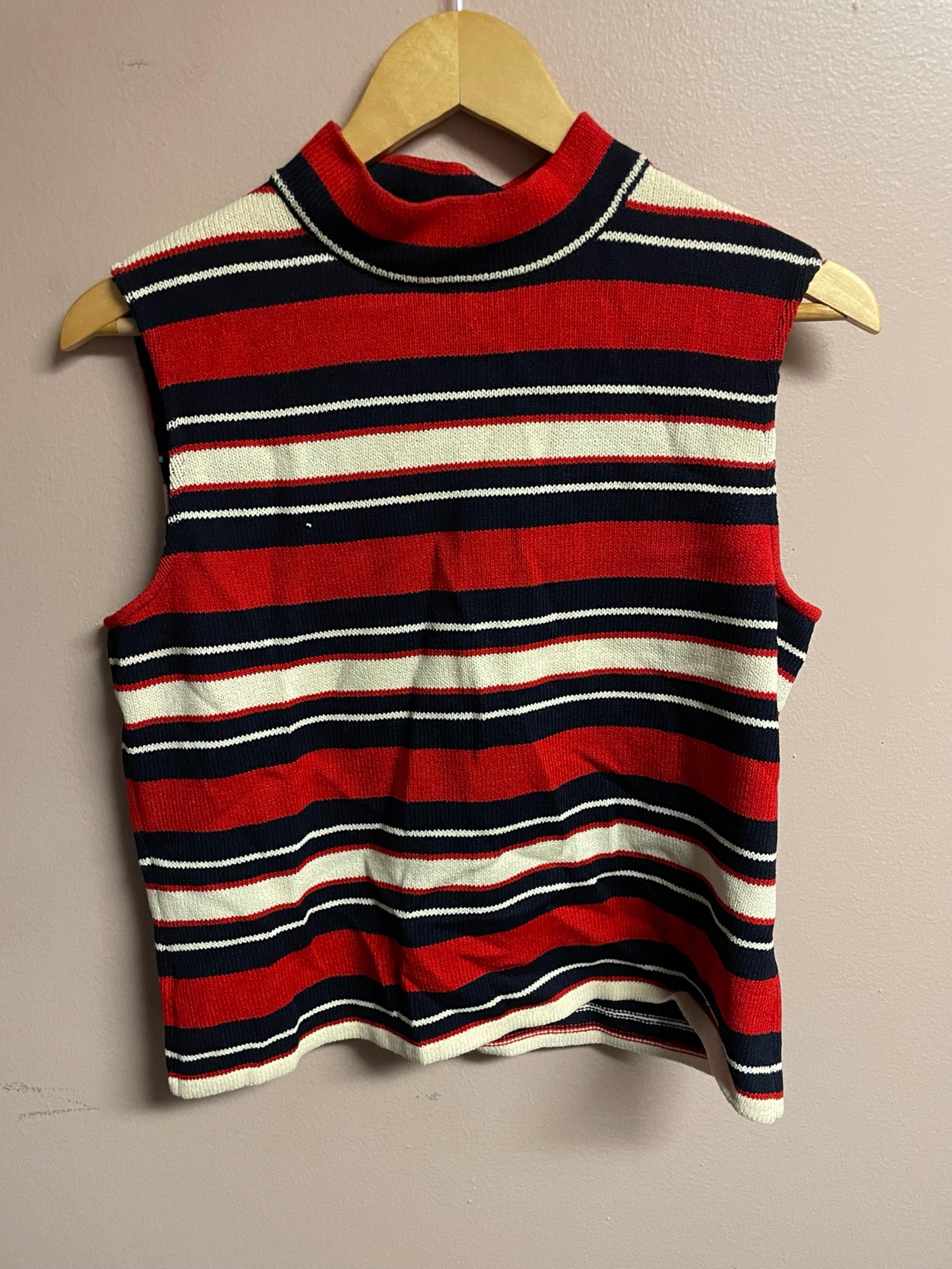 St. John sport stripe sleeveless top