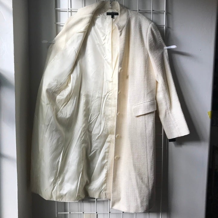Wool Coat White LAFAYETTE NWT