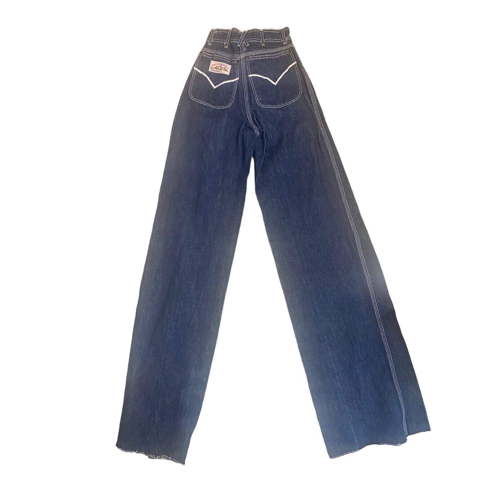 Vintage San Francisco Riding Gear Jean YOUTH KIDS 19X35 Bell Bottom Flares 70s