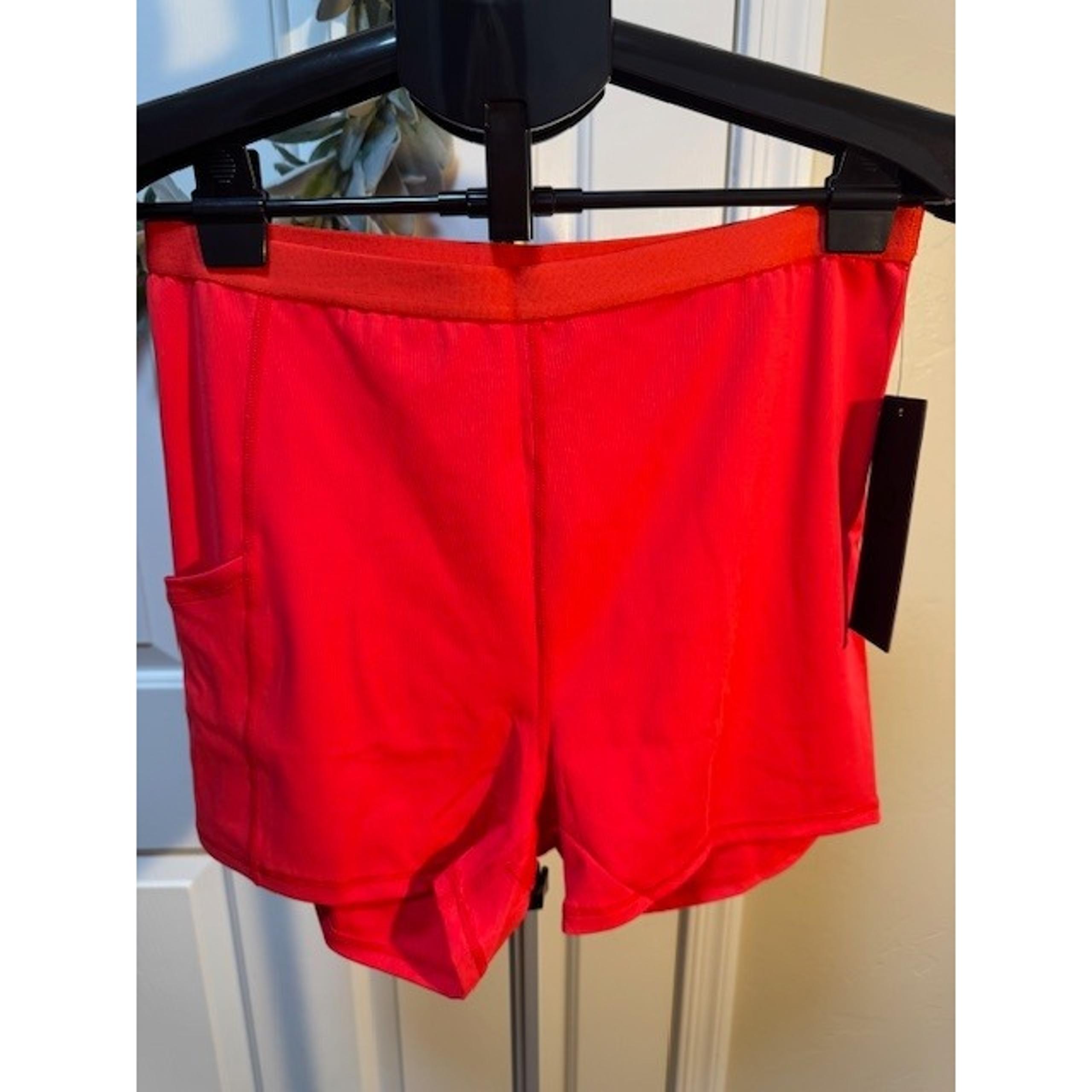 Mono B red dark pink lightweight biker athletic running shorts pocket Size 1X