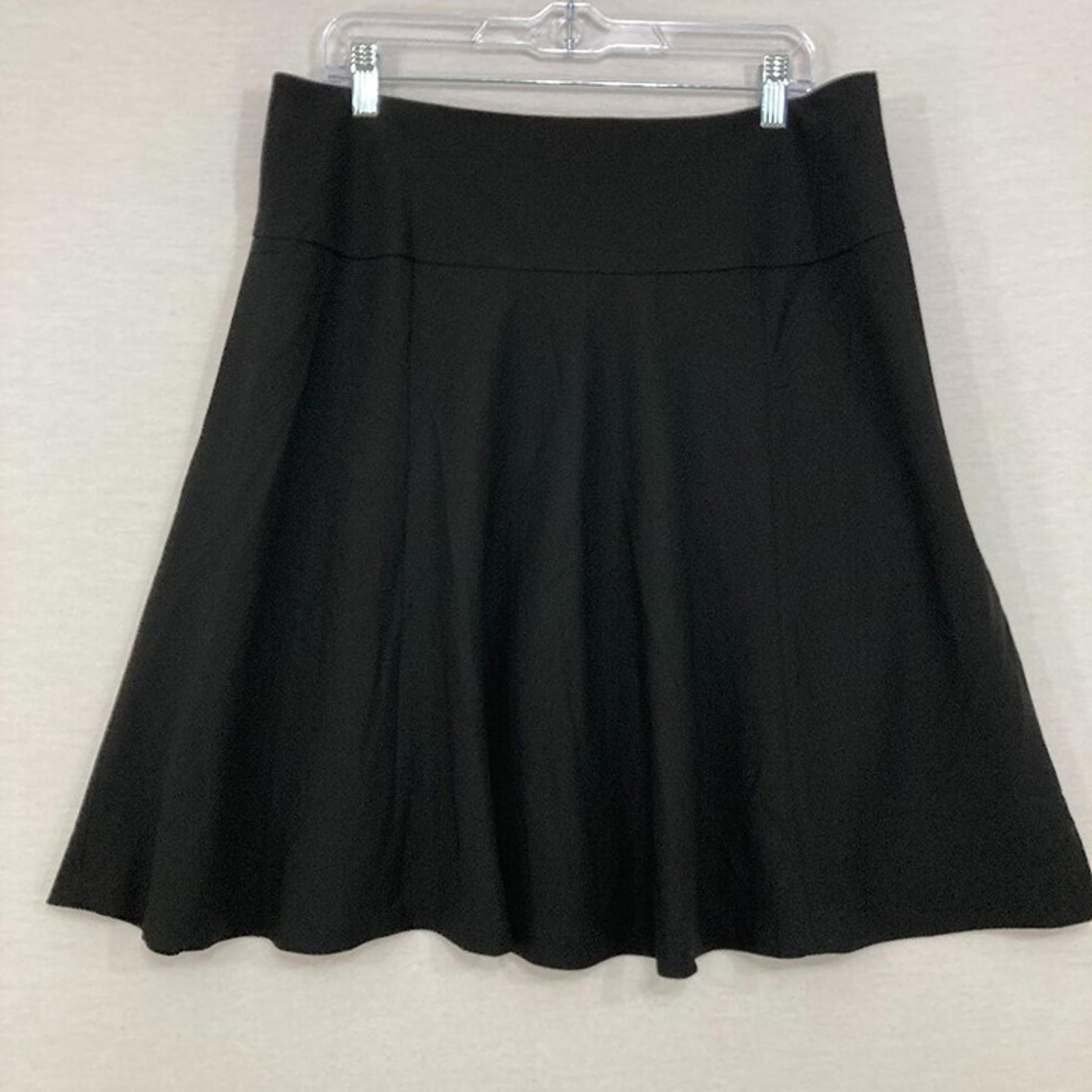 New Lauren Ralph Lauren Black 100% Wool A-Line Skirt size 14P Preppy Office