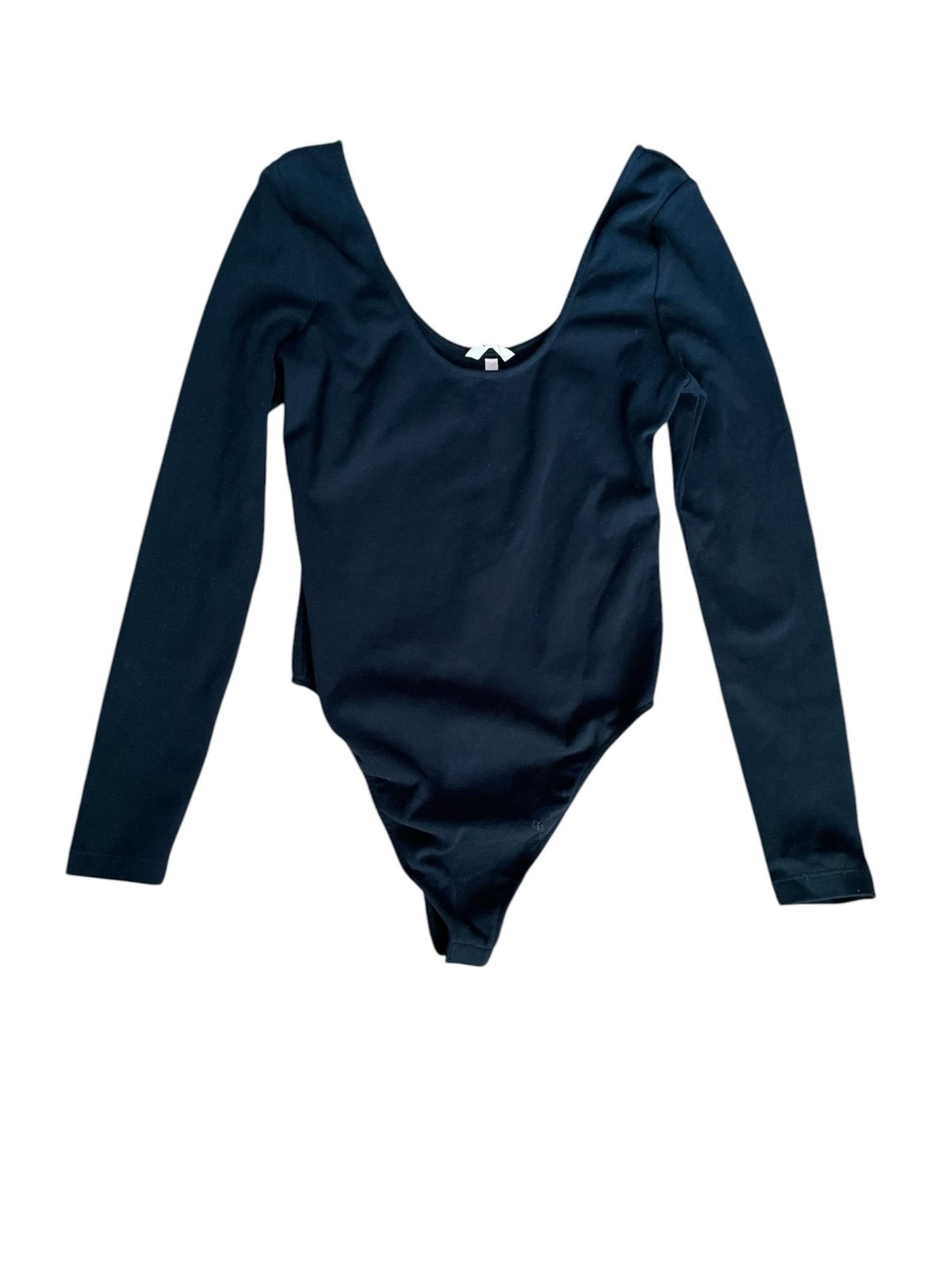 Eberjey Black Long Sleeve Bodysuit Sz M
