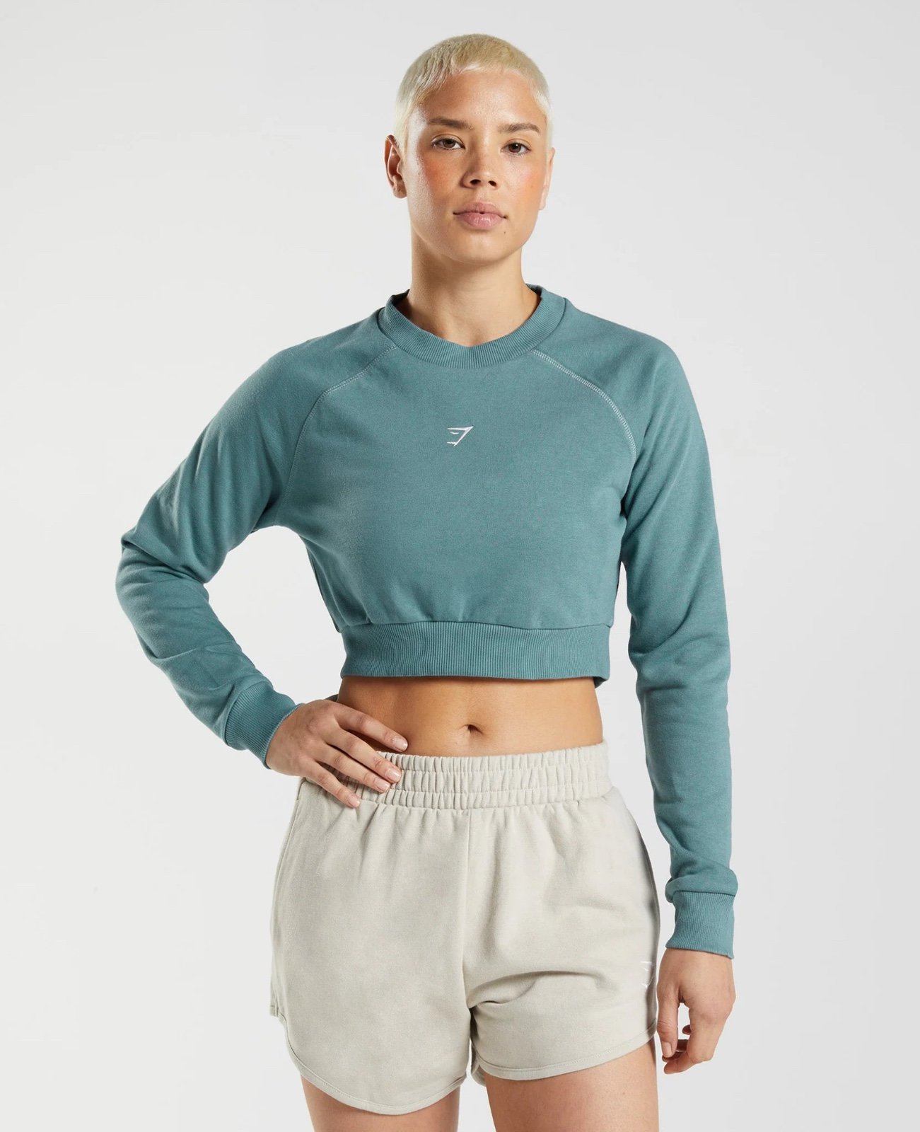 Gymshark Training Cropped Sweater And Cropped Crew Neck Regular Fit Size Small
