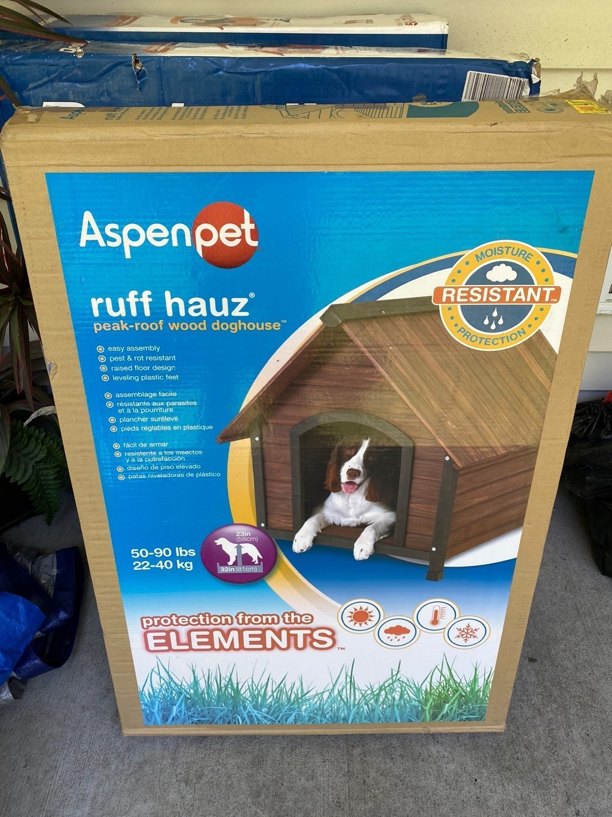 Large wooden dog house