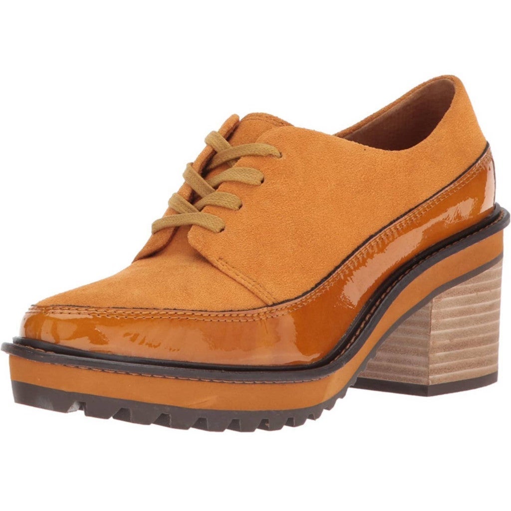 Kelsi Dagger 100% Leather Brooklyn Park Lace Up Stacked Heel Oxford