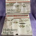 Holly Berry Porcelain Mug Set & Creamer and Sugar Bowl All W/22kt Gold Trim