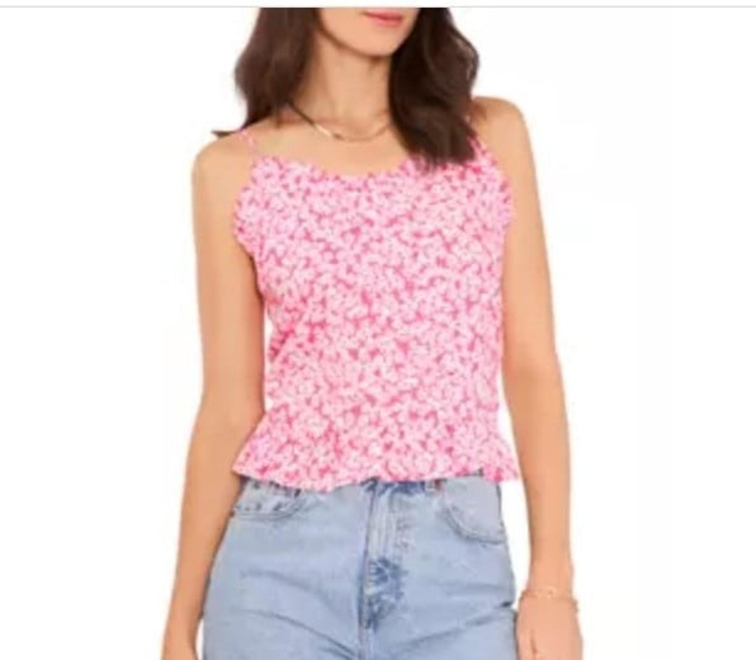 1. State Women's Ruffle Cami in Daisy Splash size Large