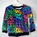Cozy Pullover - rainbow leopard print squish