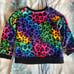 Cozy Pullover - rainbow leopard print squish