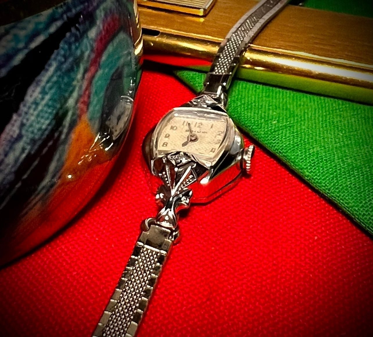 #02 Bulova Diamonds 10K RGP 17J with warranty