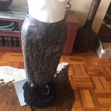 NWT Calvin Klein pencil Skirt100%Leather