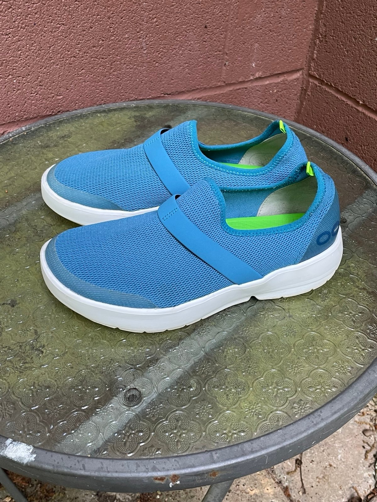 Oofos OOmg eeZee Low Shoe Blue Size 8 Woman’s