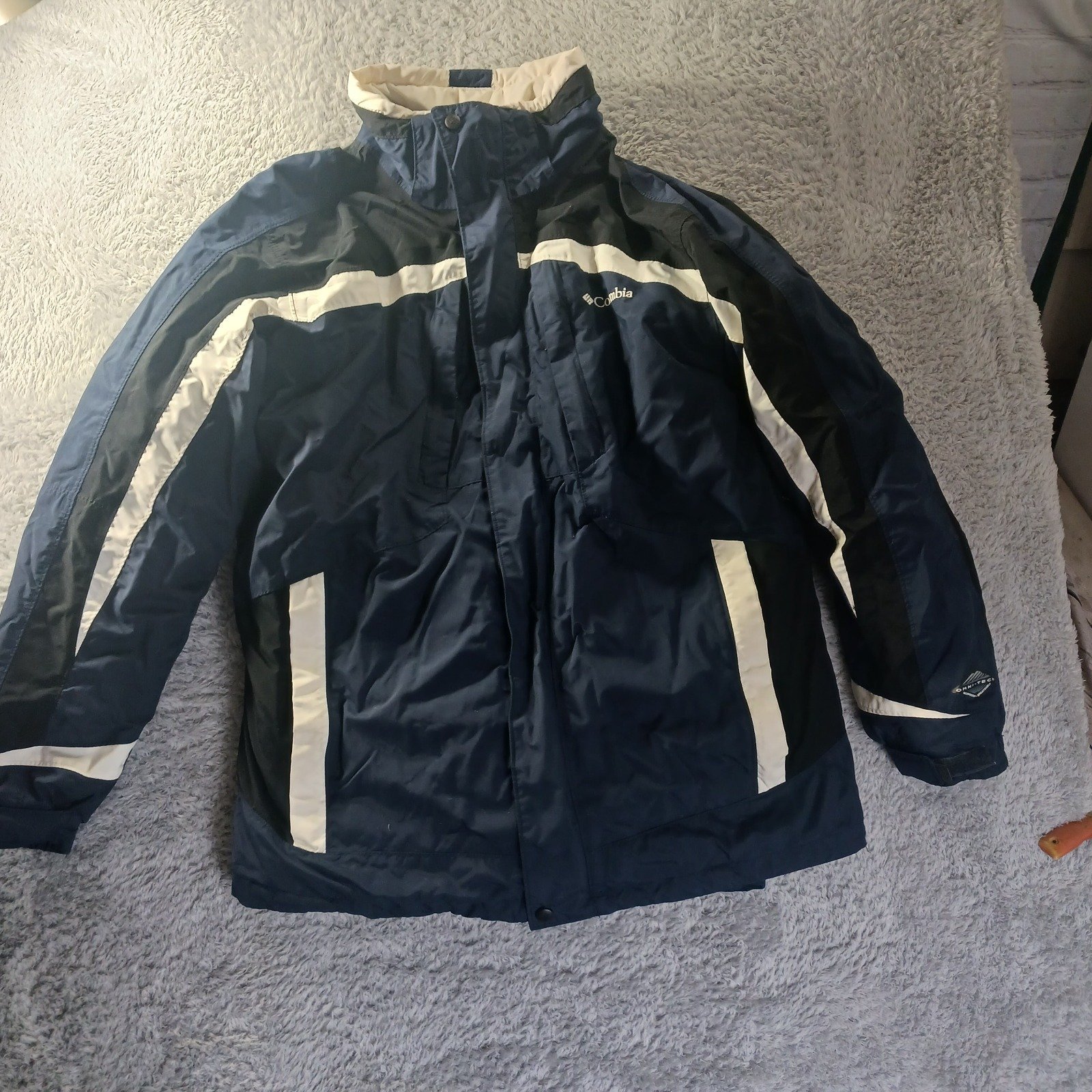 Columbia Interchange 3 in 1 Jacket Waterproof Coat Mens L Omni Heat Winter
