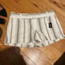 NWT Midi Linen Striped Print lines casual dressy Mid Rise Bermudas neutral strip