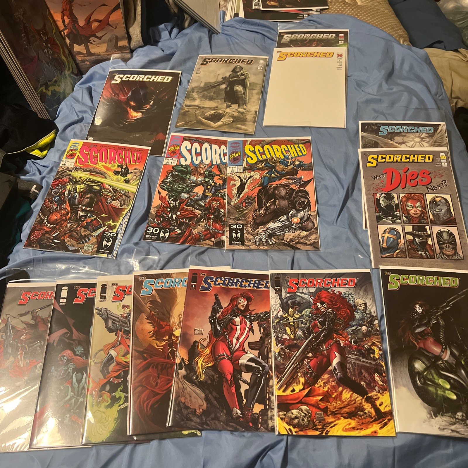Spawn scorched X-men all covers 1 2 3 4 5