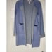 Oliver M Wool Angora Blend Open Front Women Cardigan Sweater Pockets Blue Gray