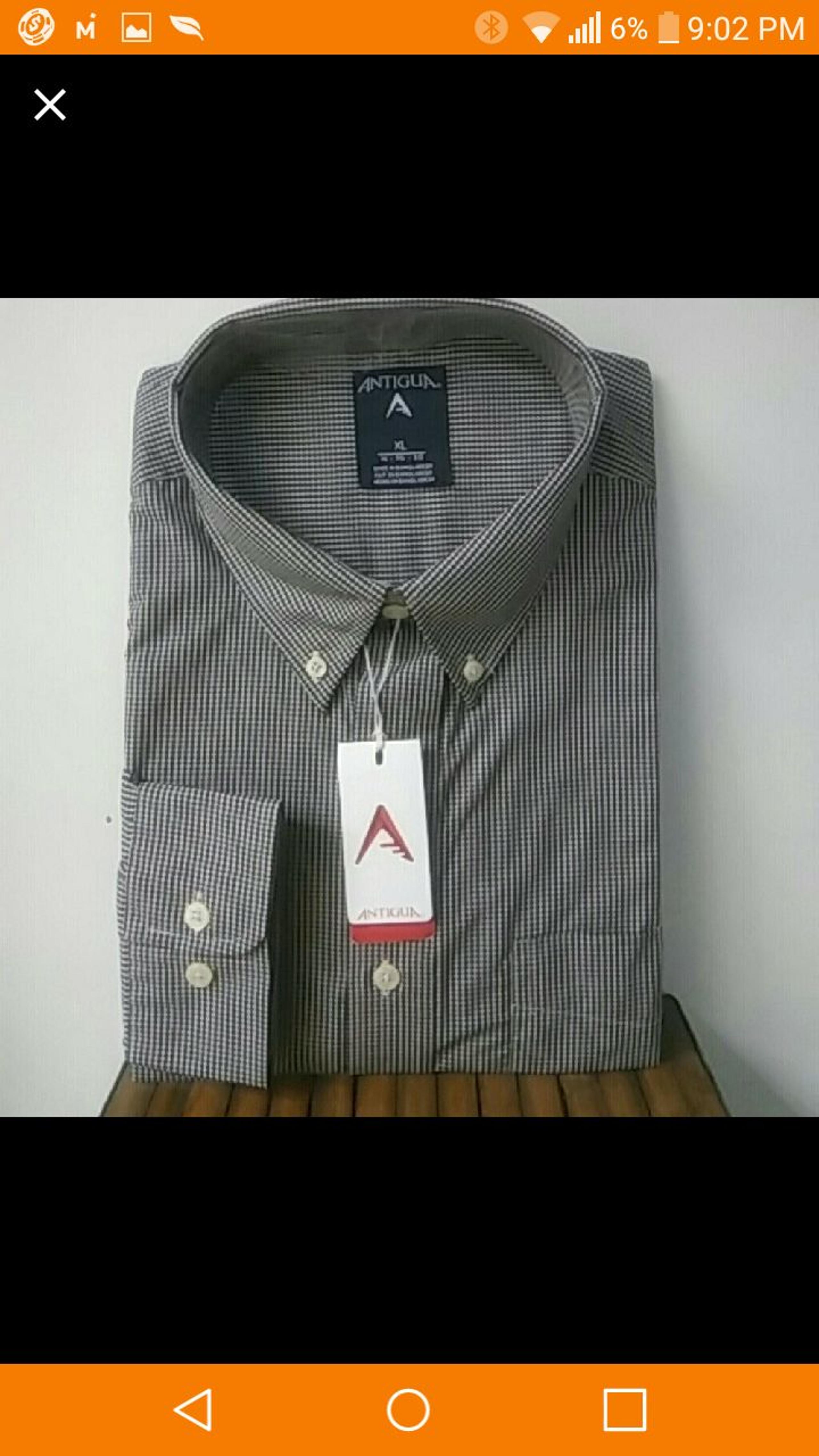 Antigua Men's L/S Dress Shirt. XL