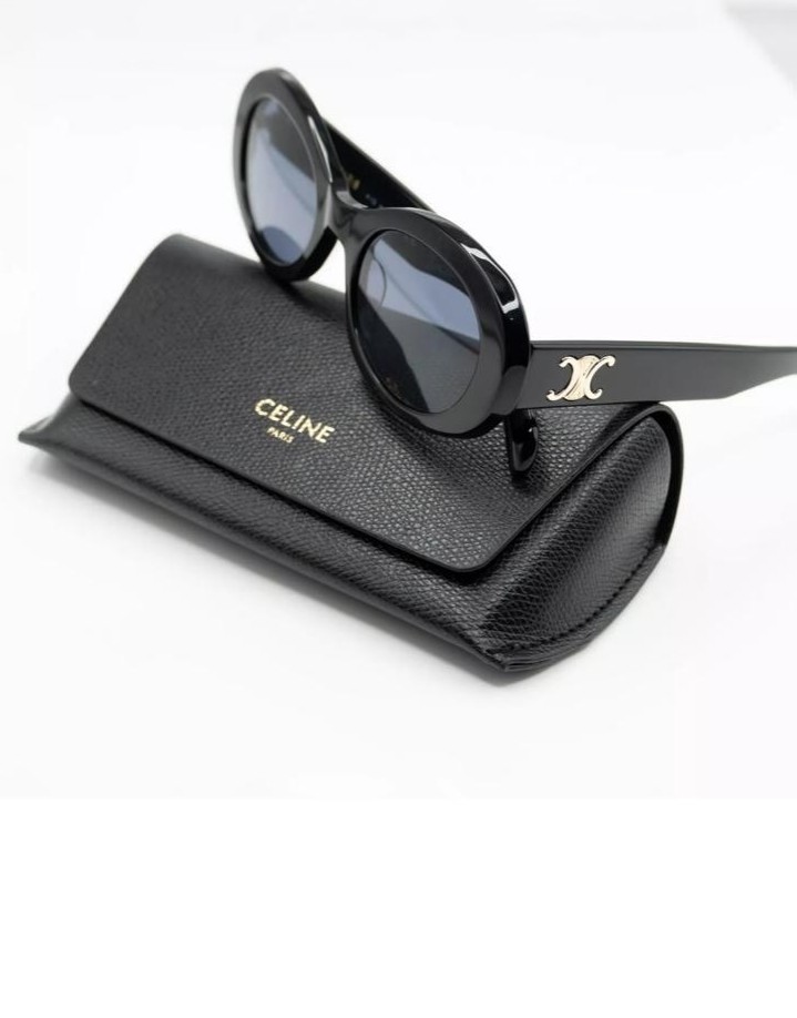 TRIOMPHE 01 SUNGLASSES IN ACETATE BLACK